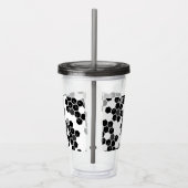 Niedliche Schwarz-weiße Hex-Datenmuster Acryltrinkbecher (Rechts)