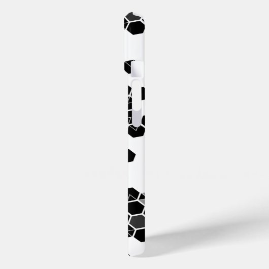 Niedliche Schwarz-weiße Hex-Datenmuster Case-Mate iPhone Hülle (Rückseite / Links)