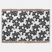Niedliche Schwarz-weiße Hex-Datenmuster Decke (Vorderseite)