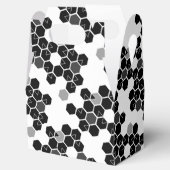 Niedliche Schwarz-weiße Hex-Datenmuster Geschenkschachtel (Geöffnet)