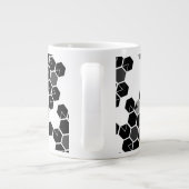 Niedliche Schwarz-weiße Hex-Datenmuster Jumbo-Tasse (Rückseite)