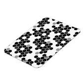 Niedliche Schwarz-weiße Hex-Datenmuster Magnet (Linke Seite)