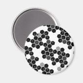 Niedliche Schwarz-weiße Hex-Datenmuster Magnet (Vorderseite/Rückseite)