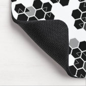 Niedliche Schwarz-weiße Hex-Datenmuster Mousepad (Ecke)