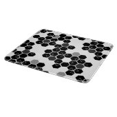 Niedliche Schwarz-weiße Hex-Datenmuster Schneidebrett (Ecke)