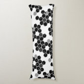 Niedliche Schwarz-weiße Hex-Datenmuster Seitenschläferkissen (Vorderseite Vertikal)