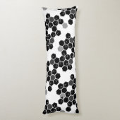 Niedliche Schwarz-weiße Hex-Datenmuster Seitenschläferkissen (Rückseite (Vertikal))