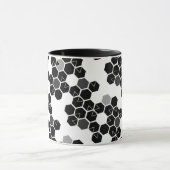 Niedliche Schwarz-weiße Hex-Datenmuster Tasse (Zentrum)