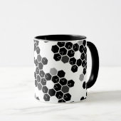 Niedliche Schwarz-weiße Hex-Datenmuster Tasse (VorderseiteRechts)