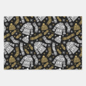 Niedliche Schwarz-weiße Hirschsüßer Geschenkpapier Set (Vorderseite 2)