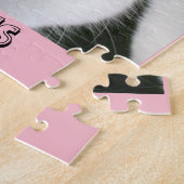Niedliche Schwarz-weiße Katze I Liebe Katzen Spric Puzzle (Seite)