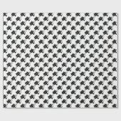 Niedliche Schwarz-weiße Katzen Geschenkpapier (Flach)