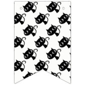 Niedliche Schwarz-weiße Katzen Wimpelkette (Zweite Fahne)