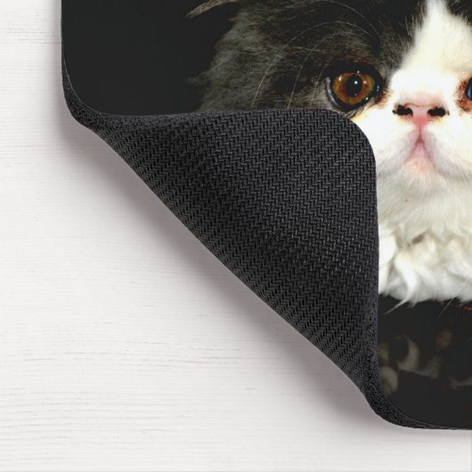 Niedliche Schwarz-weiße Katzenkatze Mousepad (Ecke)