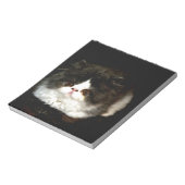 Niedliche Schwarz-weiße Katzenkatze Notizblock (Rotiert)