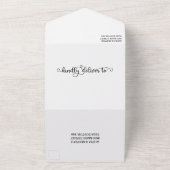 Niedliche Schwarz-weiße Liebe ist Liebe Hochzeit All In One Einladung (Außenbereich)