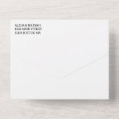 Niedliche Schwarz-weiße Liebe ist Liebe Hochzeit All In One Einladung (Rückseite)