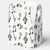 niedliche Schwarz-weiße Musikliebhaber mit geflies Geschenkschachtel (Geöffnet)