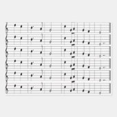 Niedliche Schwarz-weiße Musiknoten Mustergeschenk Geschenkpapier Set (Vorderseite 3)