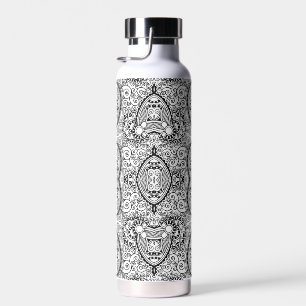 Niedliche Schwarz-weiße Muster Trinkflasche