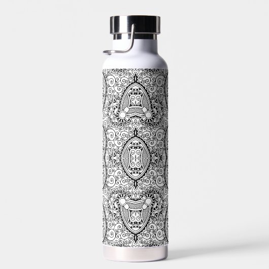 Niedliche Schwarz-weiße Muster Trinkflasche (Rechts)