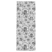 Niedliche Schwarz-weiße nahtlose Blume Geschenktüte Für Weinflaschen (Vorderseite)