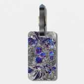 Niedliche, Schwarz-weiße Neonschädelkappe Gepäckanhänger (Rückseite vertikal)