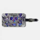 Niedliche, Schwarz-weiße Neonschädelkappe Gepäckanhänger (Rückseite horizontal)