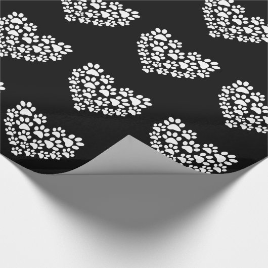 Niedliche Schwarz-weiße Paarbildung Geschenkpapier (Ecke)