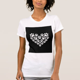 Niedliche Schwarz-weiße Paarbildung T-Shirt