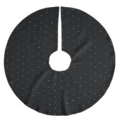 Niedliche Schwarz-weiße Polka-Dosen-Muster Weihnac Polyester Weihnachtsbaumdecke (Vorderseite)