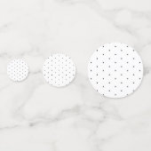 Niedliche, Schwarz-weiße Polka-Punkte-Muster elega Konfetti (Vorderseiten)