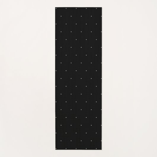 Niedliche, Schwarz-weiße Polka-Punkte-Muster elega Yogamatte (Vorderseite)