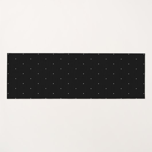 Niedliche, Schwarz-weiße Polka-Punkte-Muster elega Yogamatte (Vorderseite (Horizontal))