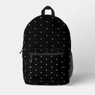 Niedliche schwarz-weiße Polka-Punkte-Muster gürtli Bedruckter Rucksack