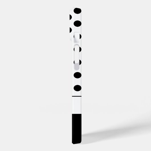 Niedliche Schwarz-weiße Polka-Punkte Retromuster M Case-Mate iPhone Hülle (Rückseite / Links)