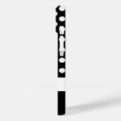 Niedliche Schwarz-weiße Polka-Punkte Retromuster M Case-Mate iPhone Hülle (Rückseite / Links)