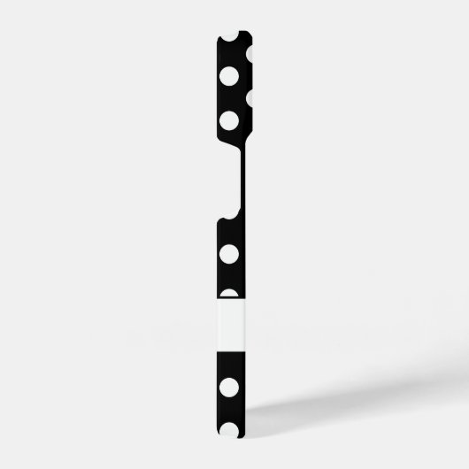 Niedliche Schwarz-weiße Polka-Punkte Retromuster M iPhone Hülle (Rechte Seite)