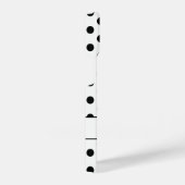 Niedliche Schwarz-weiße Polka-Punkte Retromuster M iPhone Hülle (Rechte Seite)
