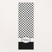 Niedliche Schwarz-weiße Polka-Punkte Retromuster M Yogamatte (Vorderseite)