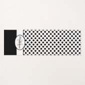 Niedliche Schwarz-weiße Polka-Punkte Retromuster M Yogamatte (Vorderseite (Horizontal))