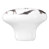 Niedliche Schwarz-weiße Rosa Giraffe Keramikknauf (Seitenansicht)