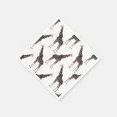 Niedliche Schwarz-weiße Rosa Giraffe Serviette (Ecke)