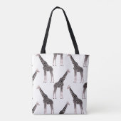 Niedliche Schwarz-weiße Rosa Giraffe Tasche (Rückseite)