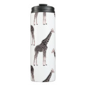 Niedliche Schwarz-weiße Rosa Giraffe Thermosbecher (Vorderseite)