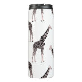 Niedliche Schwarz-weiße Rosa Giraffe Thermosbecher (Rückseite)