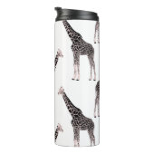 Niedliche Schwarz-weiße Rosa Giraffe Thermosbecher (Nach rechts gedreht)