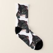 Niedliche Schwarz-weiße Socken (Rechts - Außen)