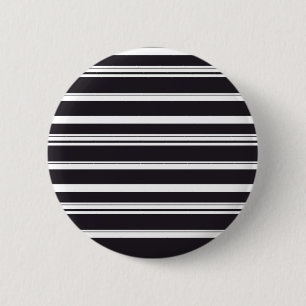 Niedliche Schwarz-weiße Streifen Button