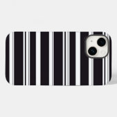 Niedliche Schwarz-weiße Streifen Case-Mate iPhone Hülle (Rückseite (Horizontal))